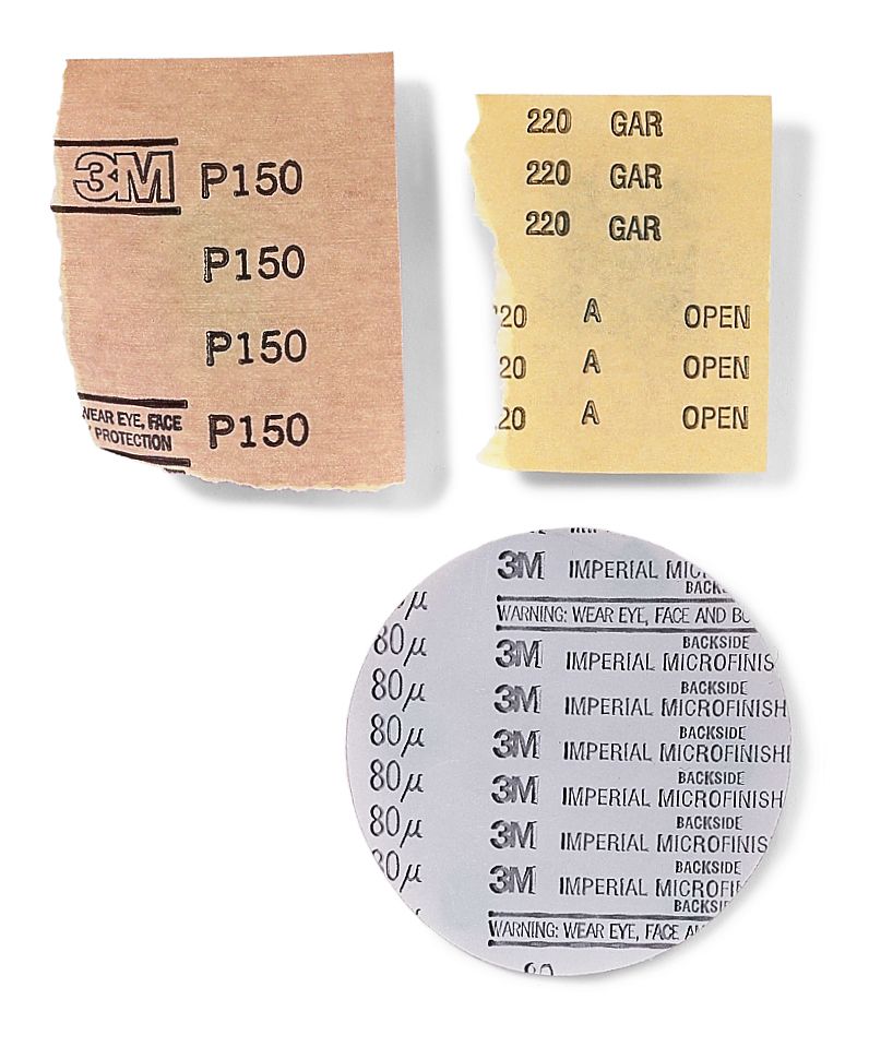 Variations of grits for sandpaper