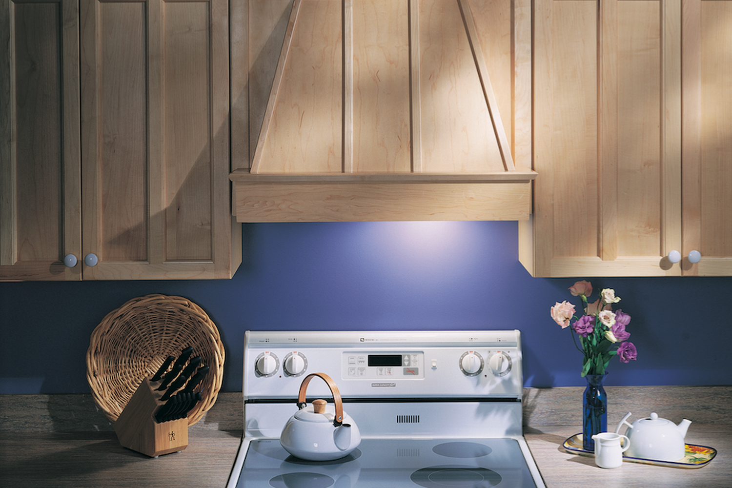 Range hood in a kitchen