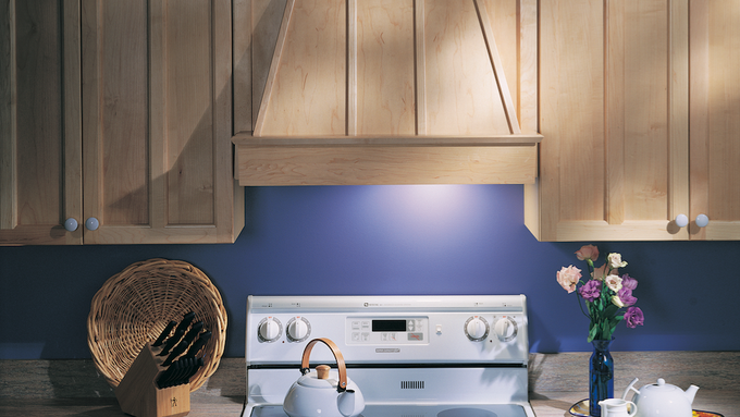 Range hood in a kitchen