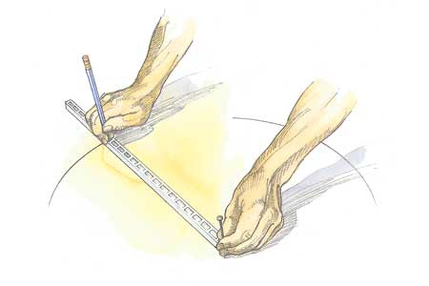 an illustration of a scribing circle