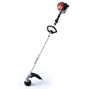 An electric string trimmer or weed whacker.