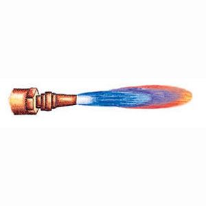 A diagram of a nozzle shooting out fire.