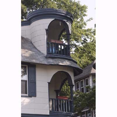 Turret with a balcony