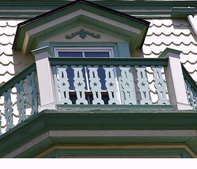 Dormer details on a balcony