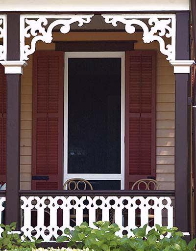 Porch featuring scroll-sawn brackets