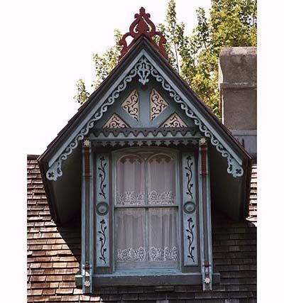 Pierced wood details on a house