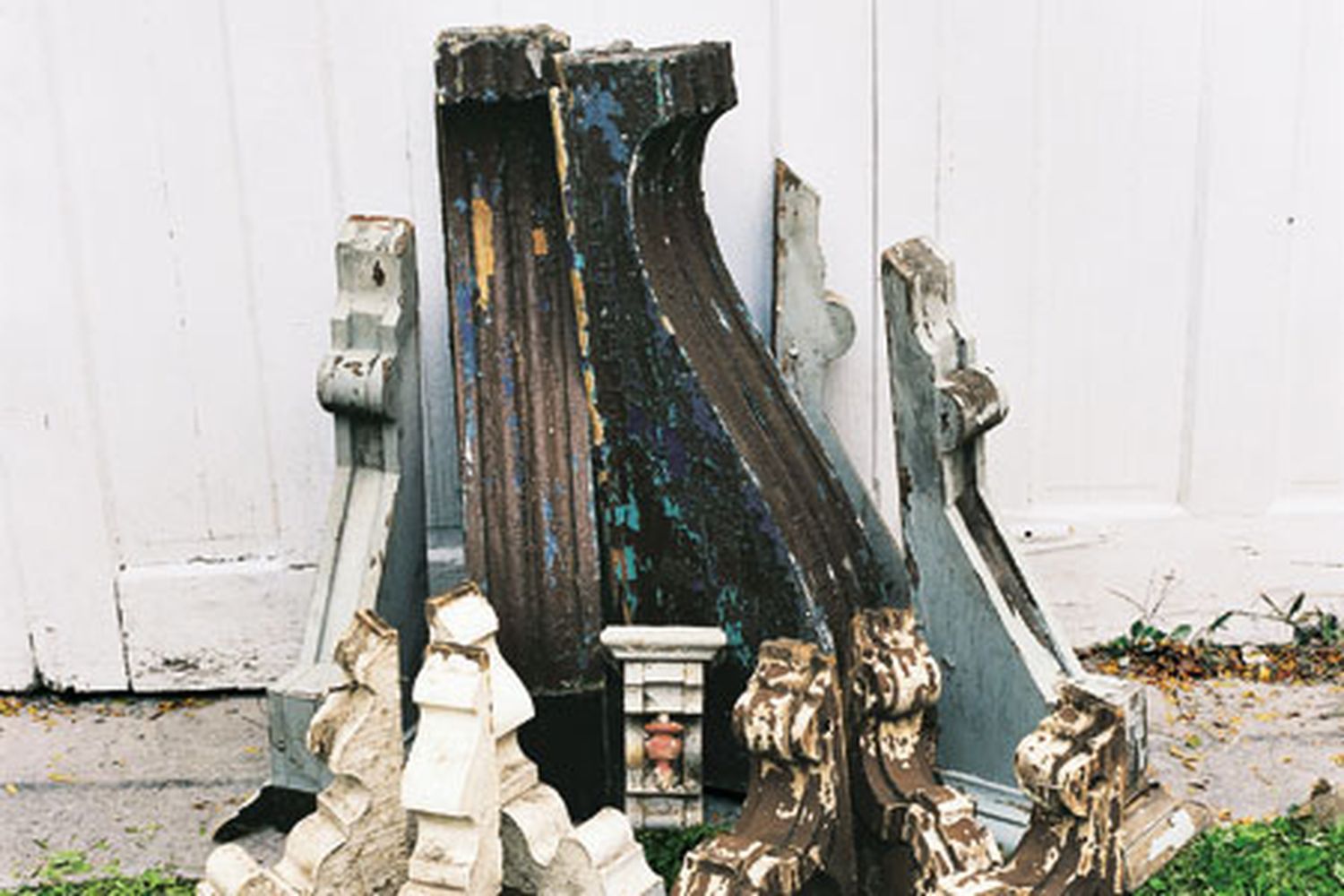 vintage brackets such as corbels that can be repurposed for use within a home