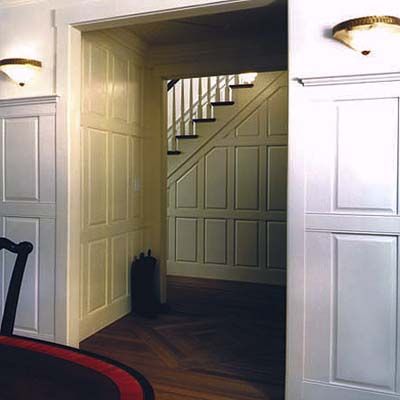 a raised panel wainscoting design