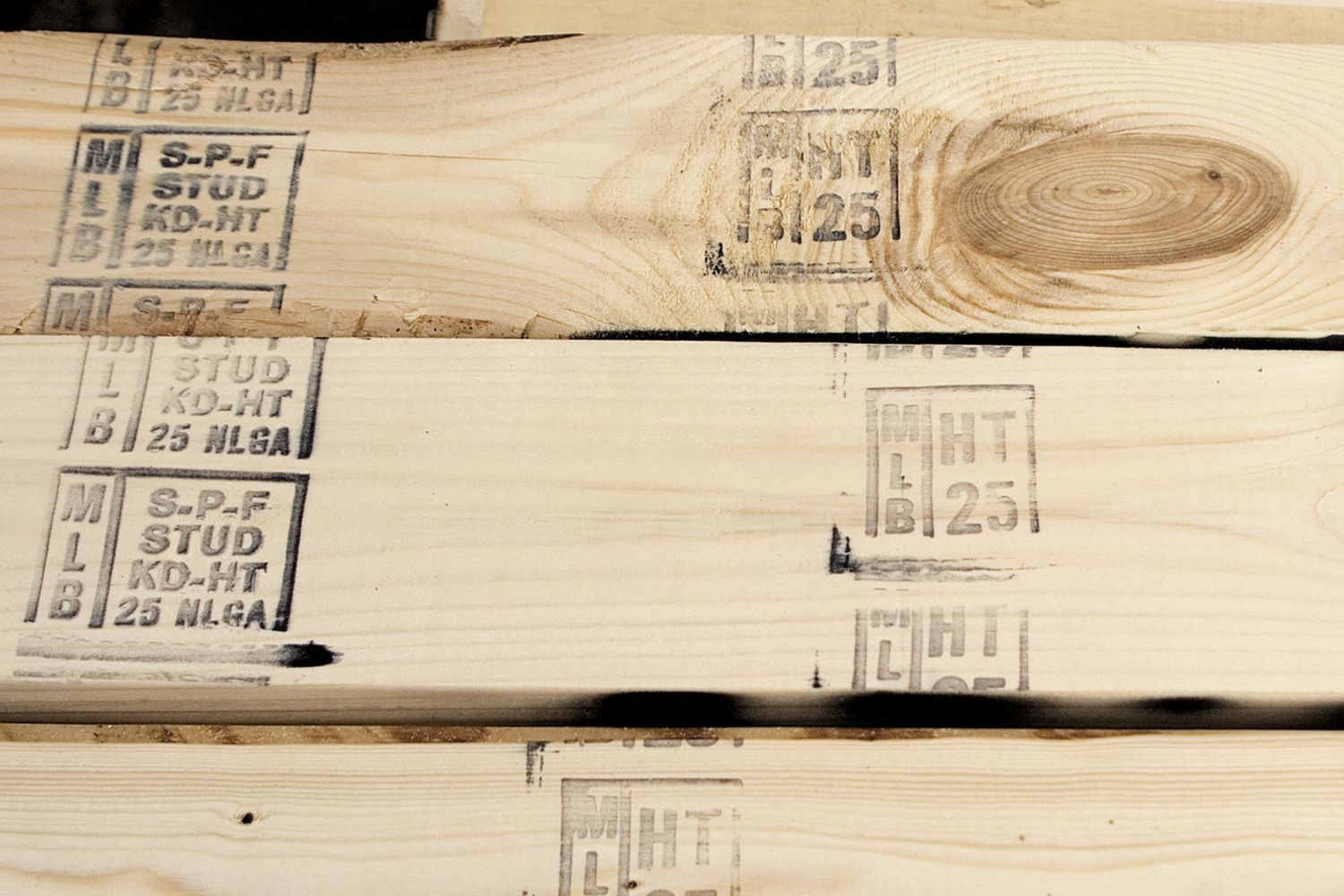 an up close view of wood stamps