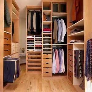 a fully organized closet system