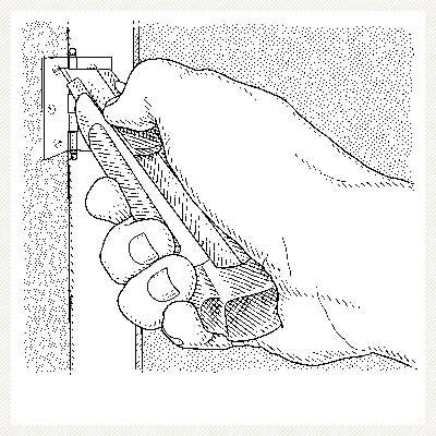 Illustration of removing paint from wood cabinets