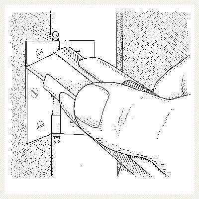 Illustration of loosening the hinge