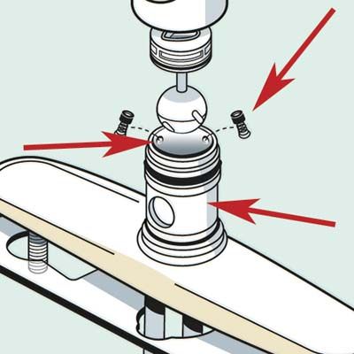 An illustration of the body of a kitchen faucet.