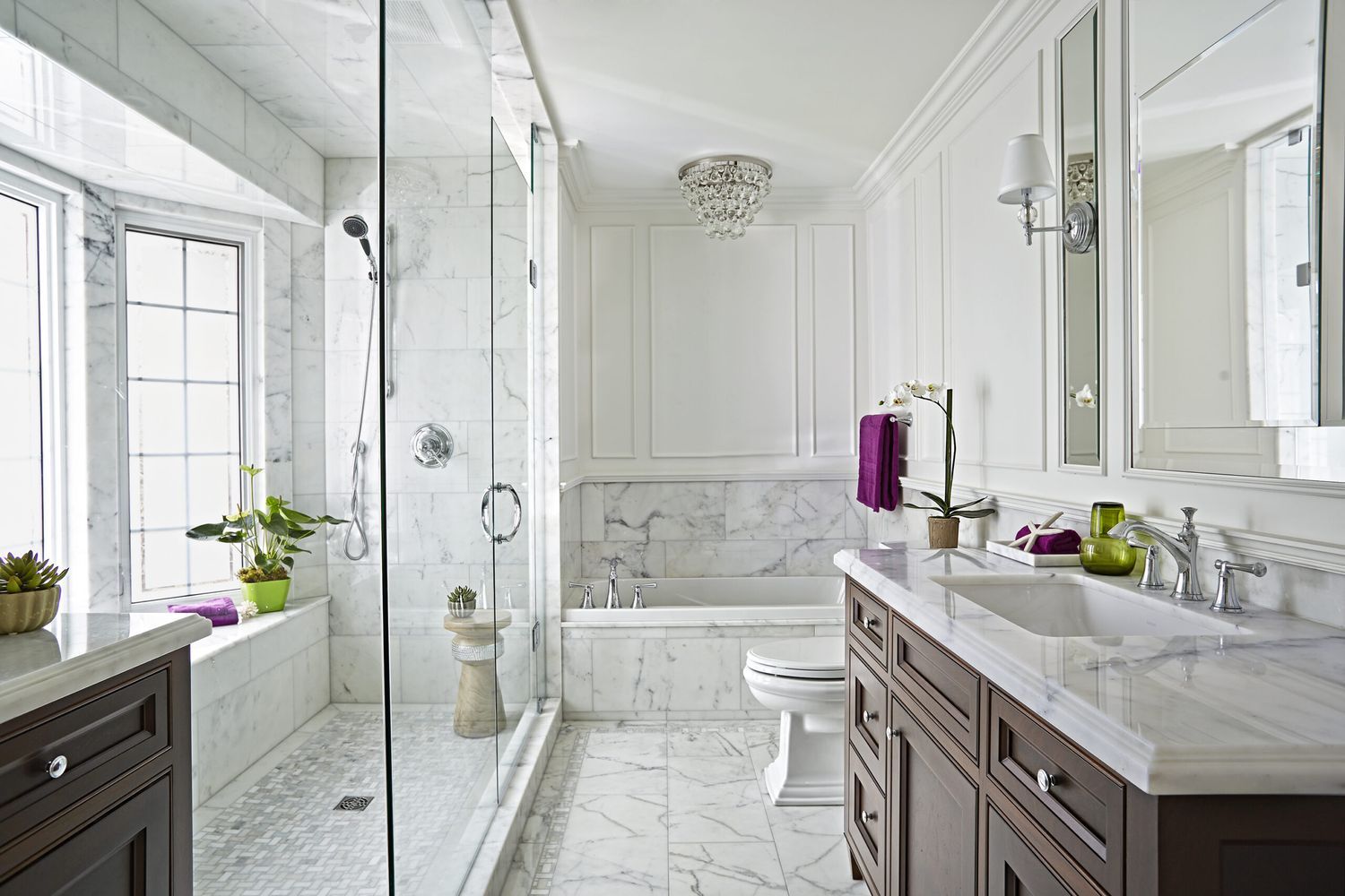 A newly remodeled bathroom.