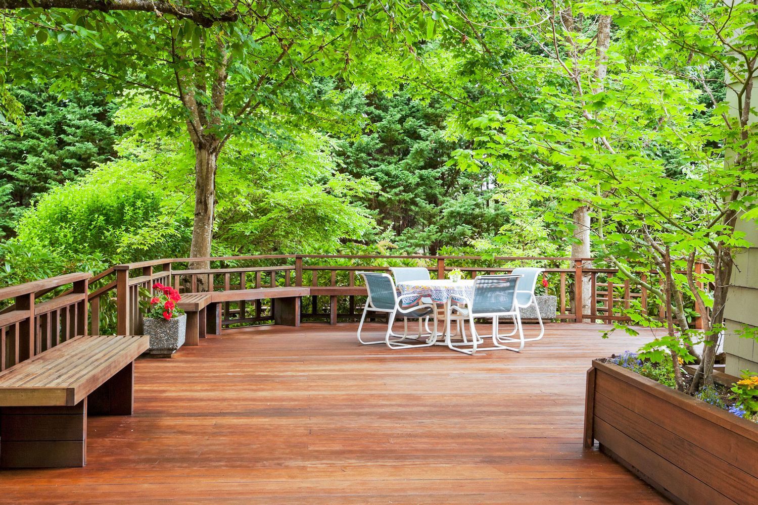 A deck restored to look like new.
