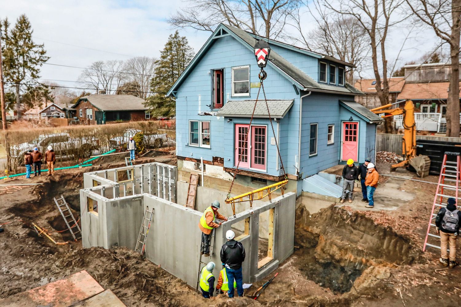 Constructing the foundation of a home