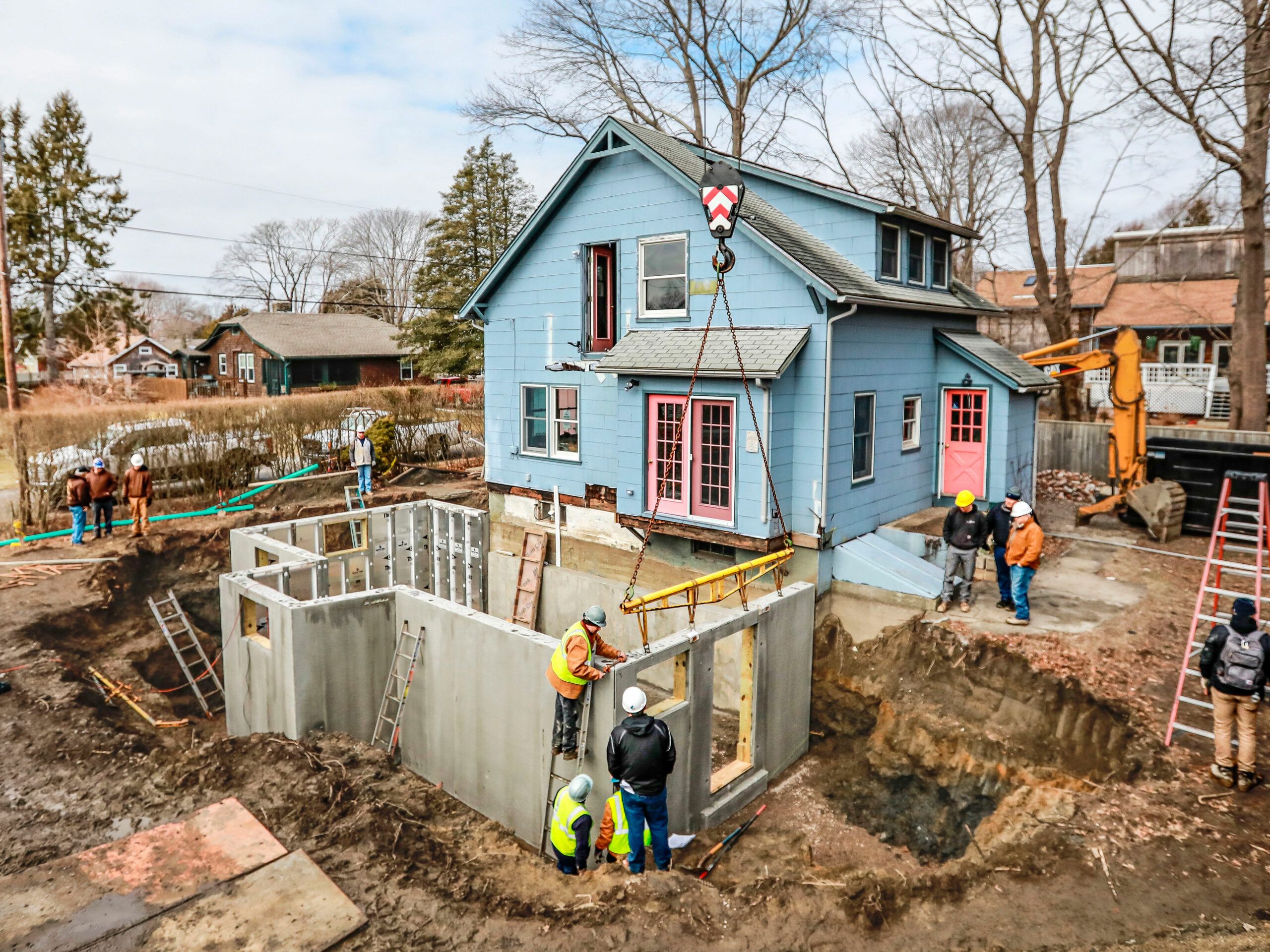 Constructing the foundation of a home