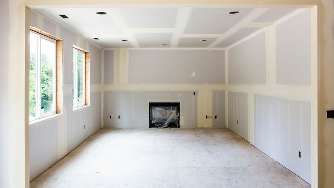 drywall within a home