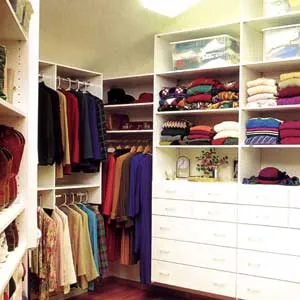 an organized women's closet
