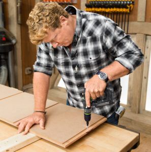 Pre-Drilling and Assembly of Mudroom bench