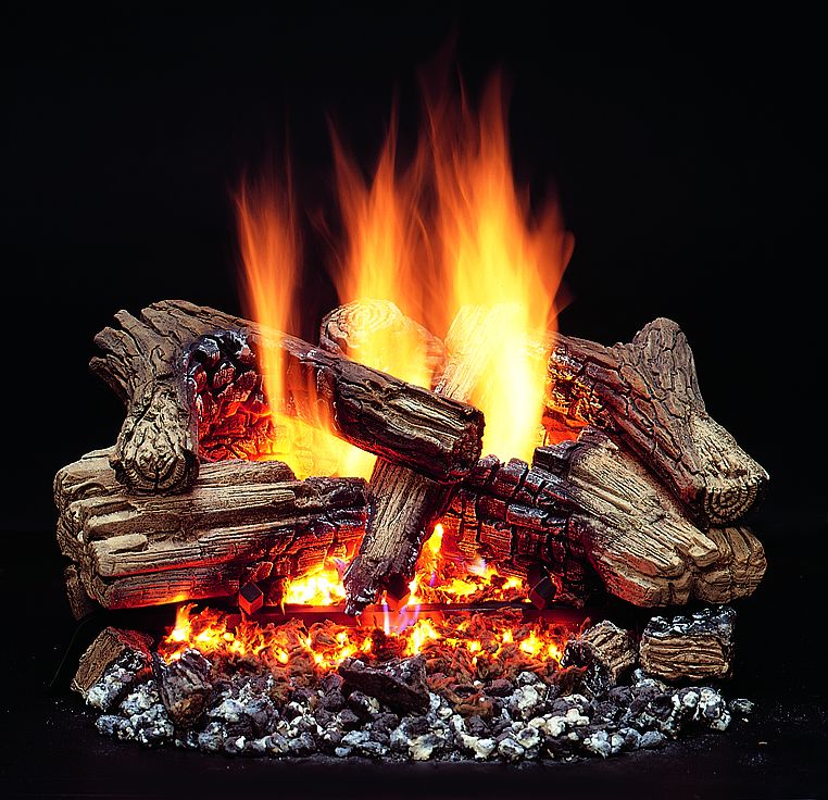 A log fire