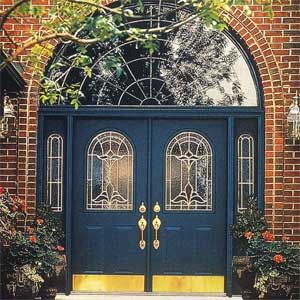 A steel entry door.