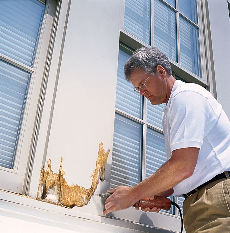 Filling Rotted Trim with Two-Part Epoxy - This Old House