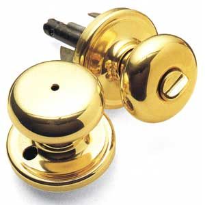 ADA Privacy Indicator Lock and Lever in Antique Brass