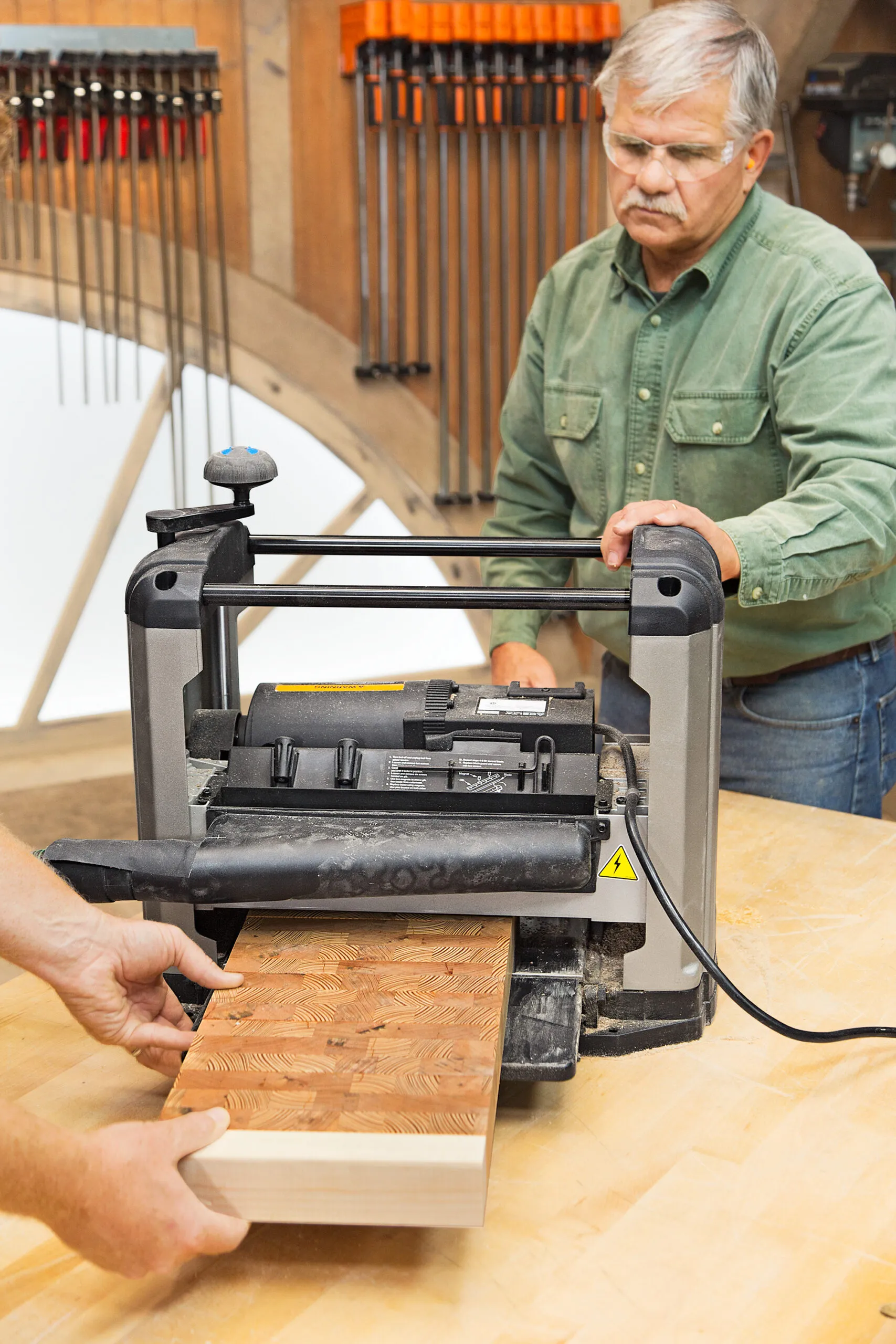 An end grain cutting board is created.