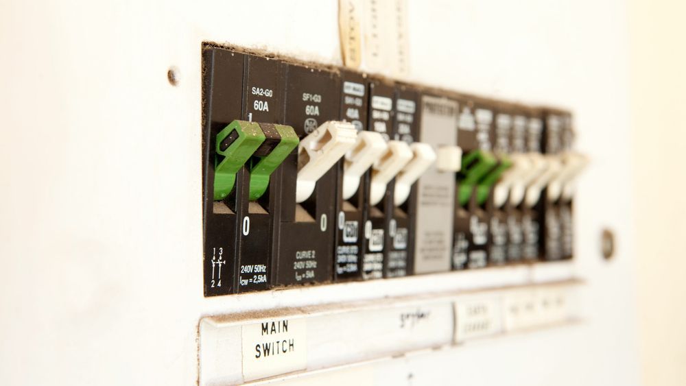 an image of an electrical panel in a home