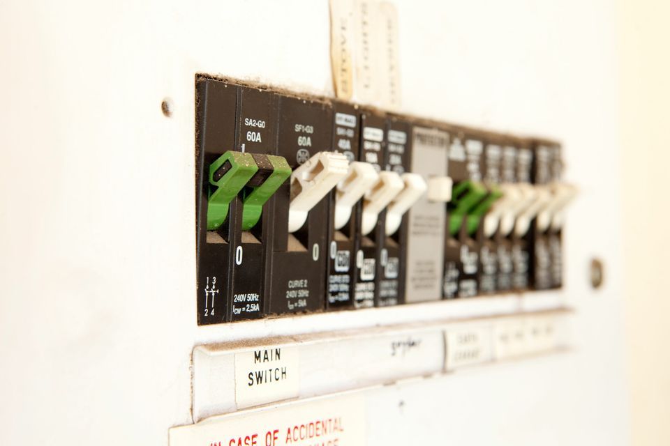an image of an electrical panel in a home