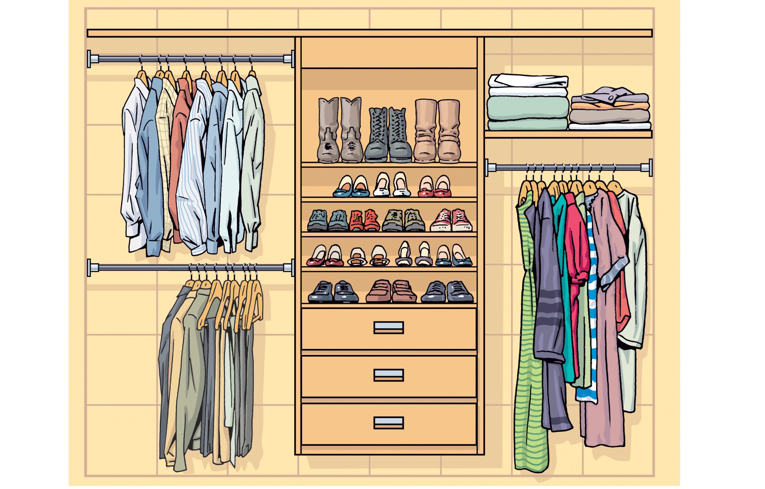 Floor-standing Corner Coat Rack Bedroom DIY Wardrobe Clothes