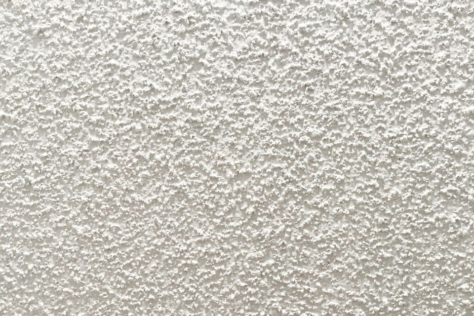 Popcorn ceiling painted white.