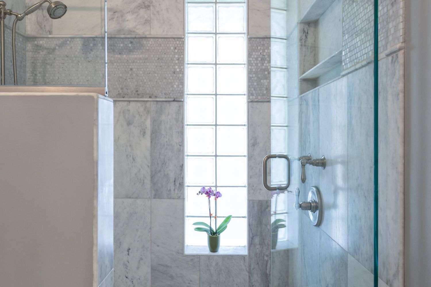 Photo of Glass Blocks installed inside a bathroom