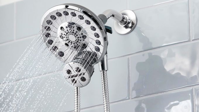 a showerhead displaying low water pressure