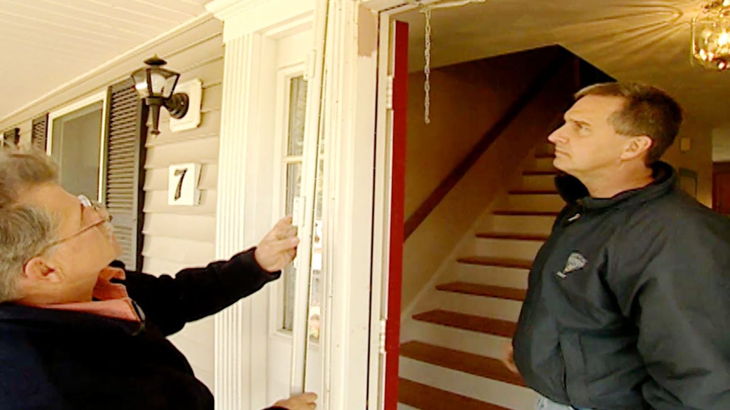 taking a look at a storm door in an effort to prevent frosting or icing up