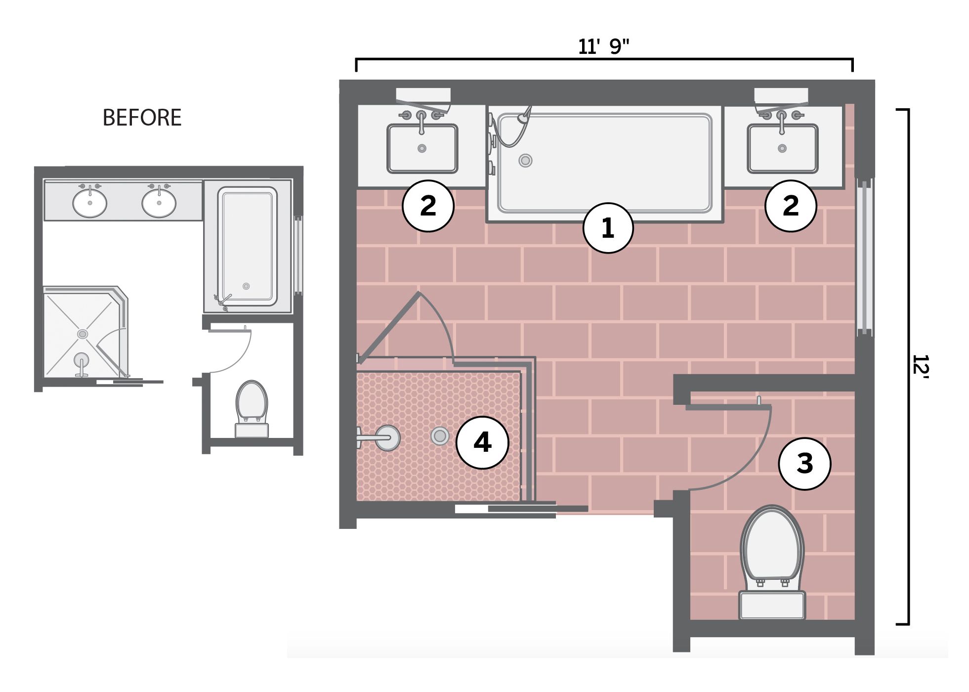 master bathroom layout