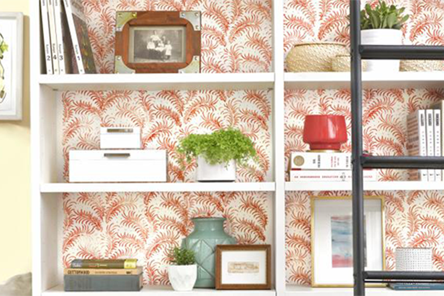 Image of a wall with a DIY painted pattern