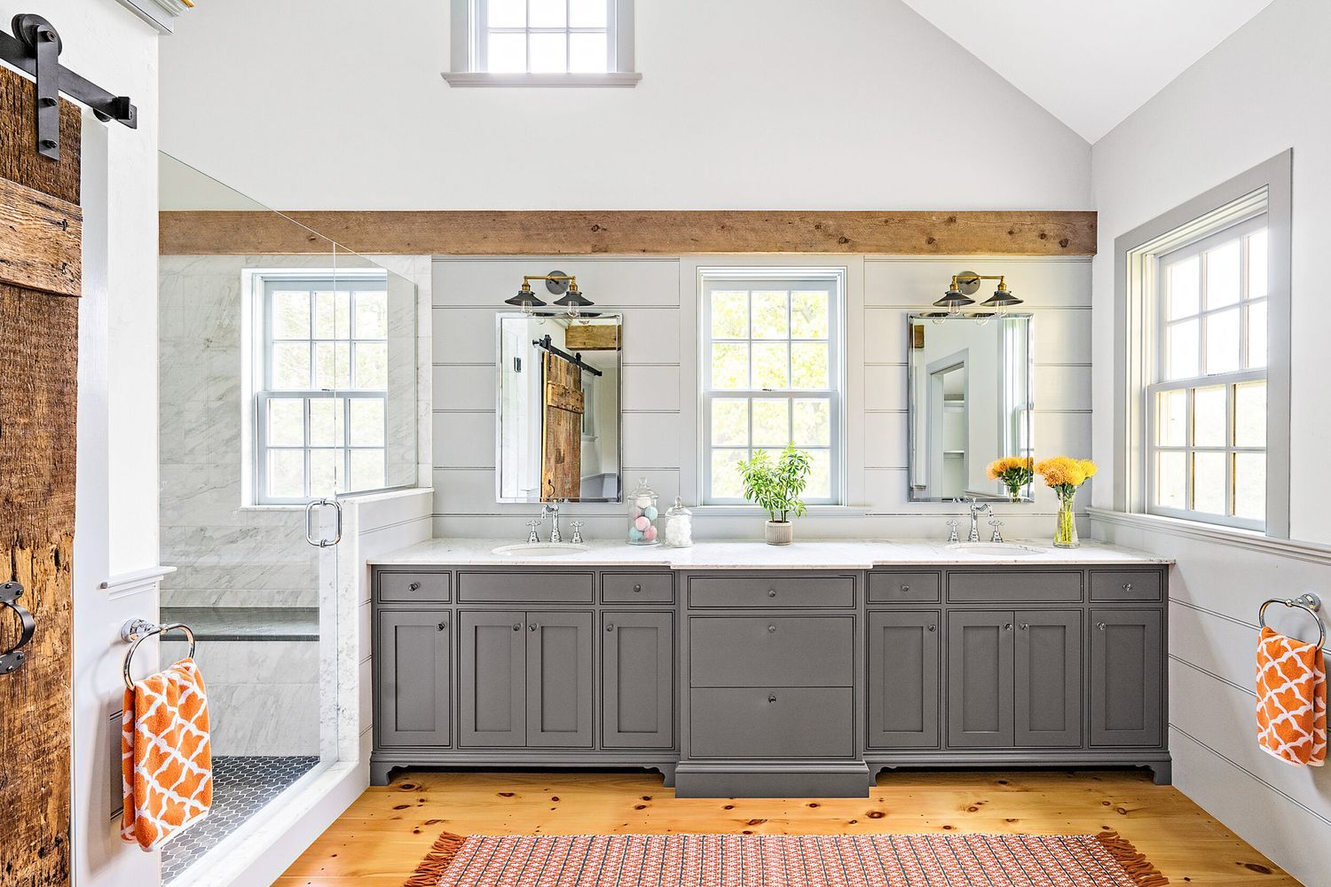 Bathroom that does not have moisture issues because of proper bathroom ventilation.