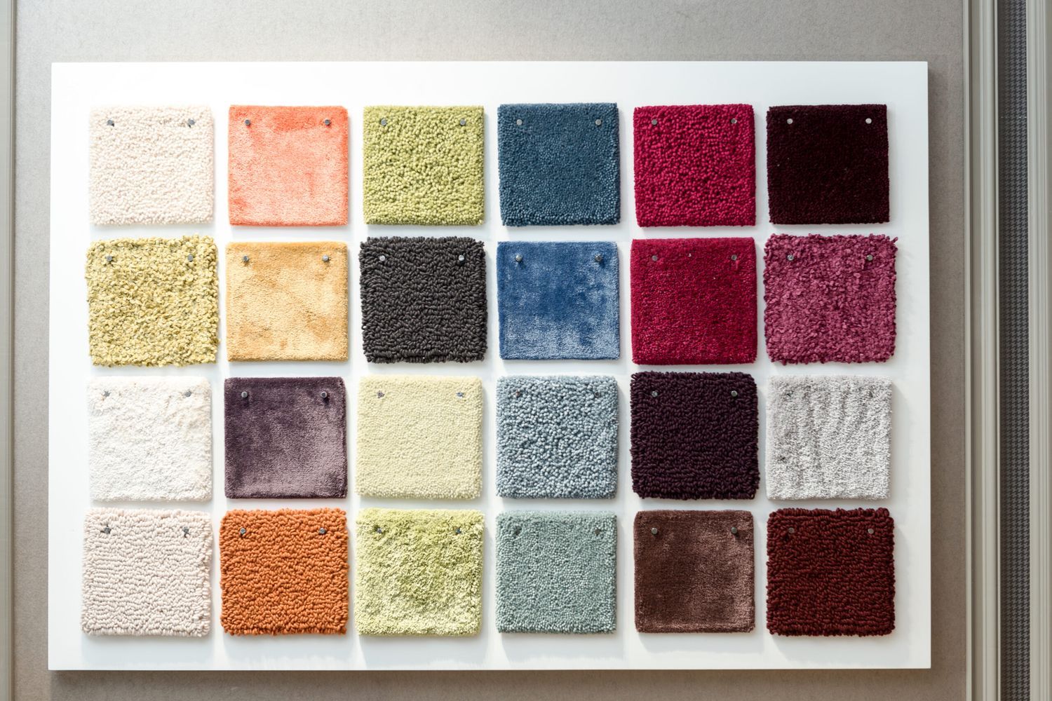 a book of carpet sample squares