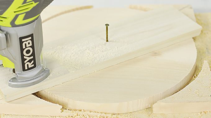 House One, circle router jig