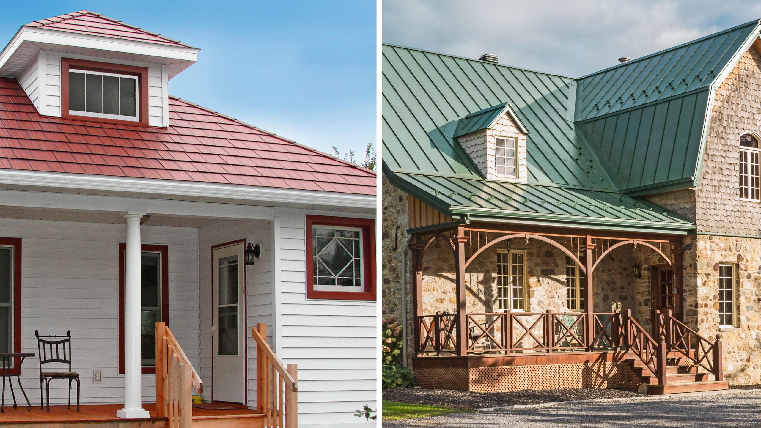 red roof house