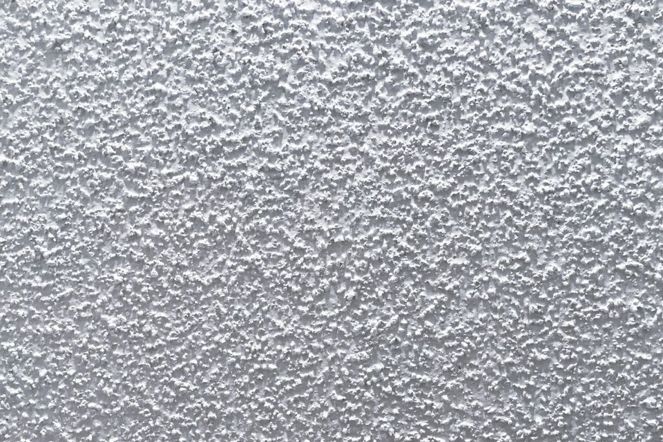 A popcorn ceiling in need of cleaning.