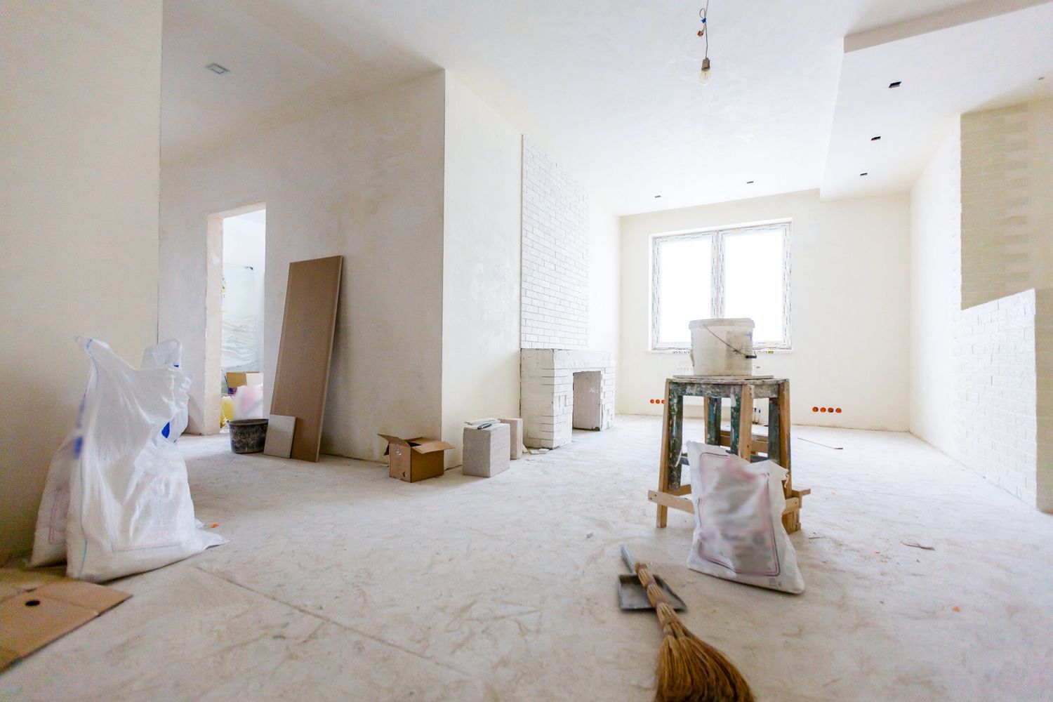 Image of drywall with an added texture on it