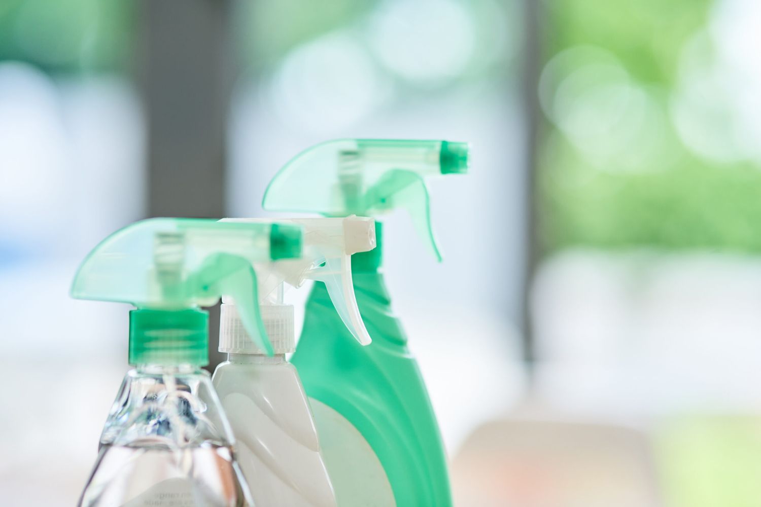 Spray bottles with TSP solutions inside.