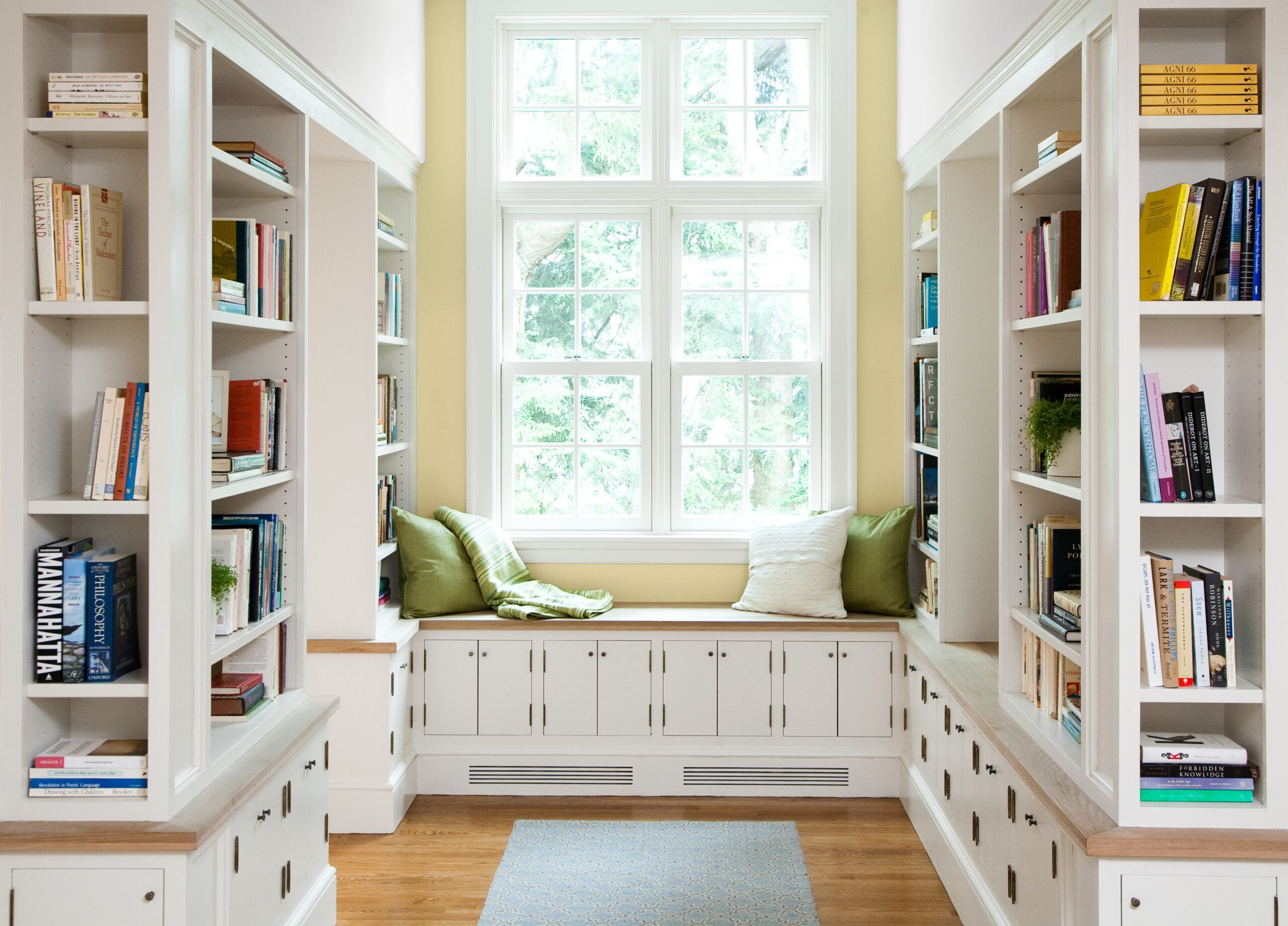 Two tone deals built in bookcase