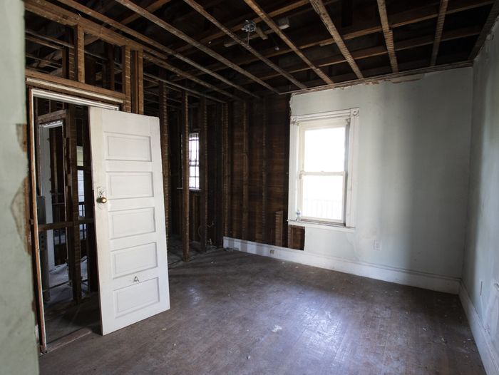 The interior of a house featured on This Old House Season 42 that sustained fire damage.