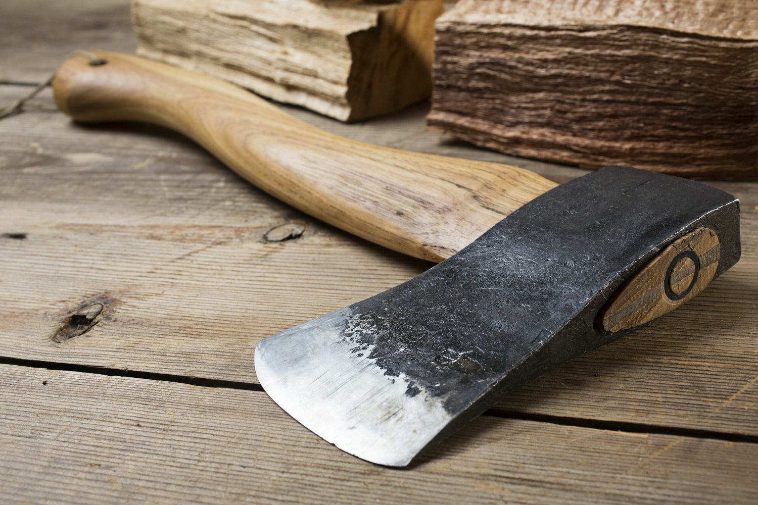 an axe that has been recently sharpened