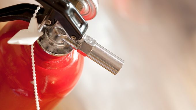 a fire extinguisher