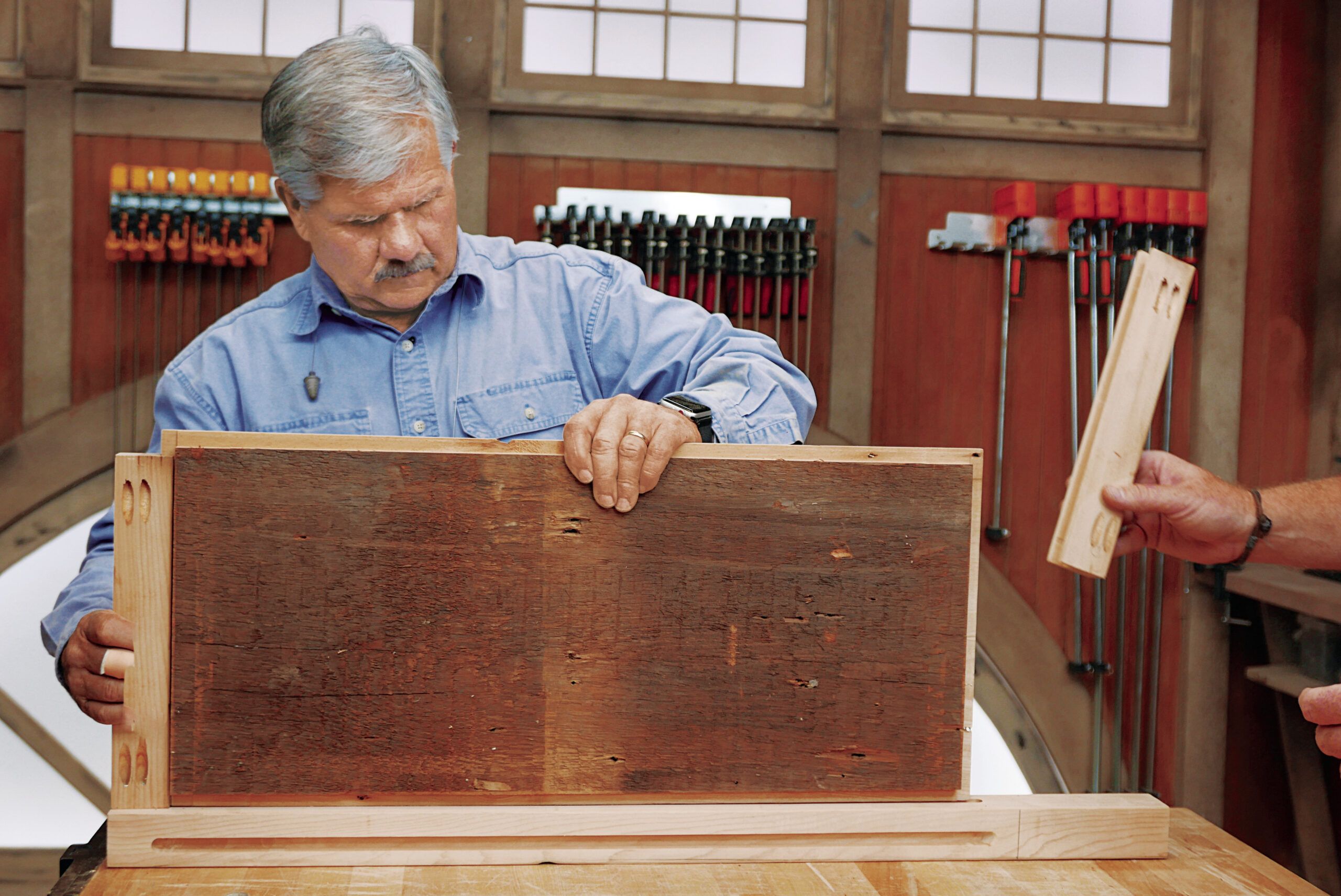 Tom Silva assembling the sides.